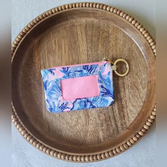 Lilly Pulitzer Tropical Floral Keychain ID Wallet Purse NWOT - Picture 5 of 6